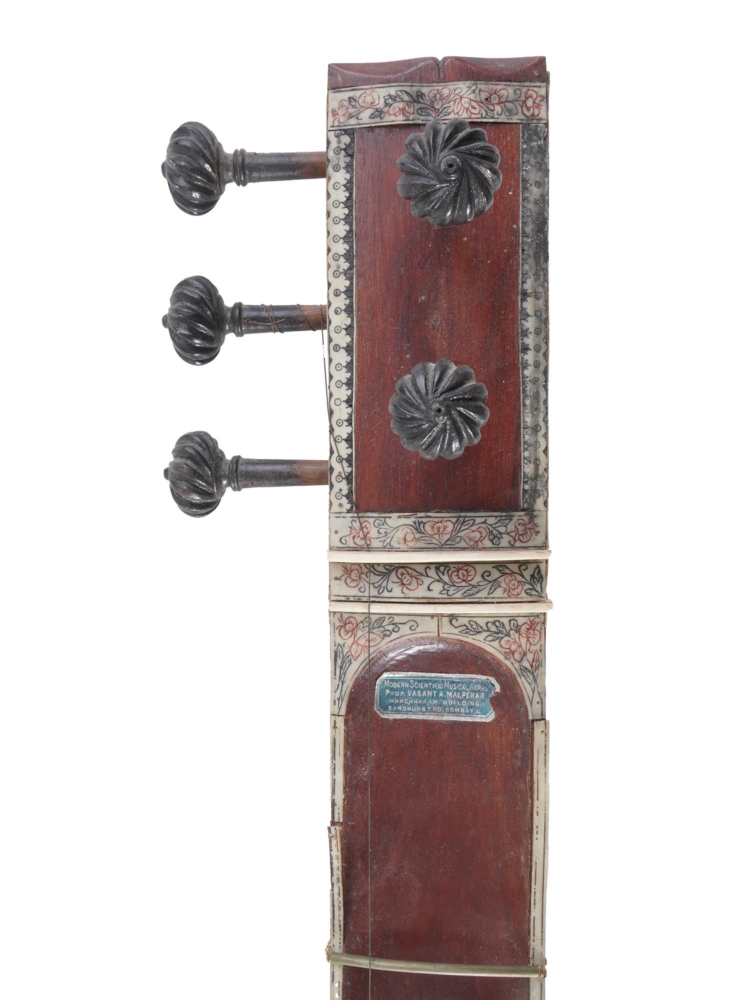 INDIAN CARVED STRING MUSICAL INSTRUMENT SITAR PIC-4